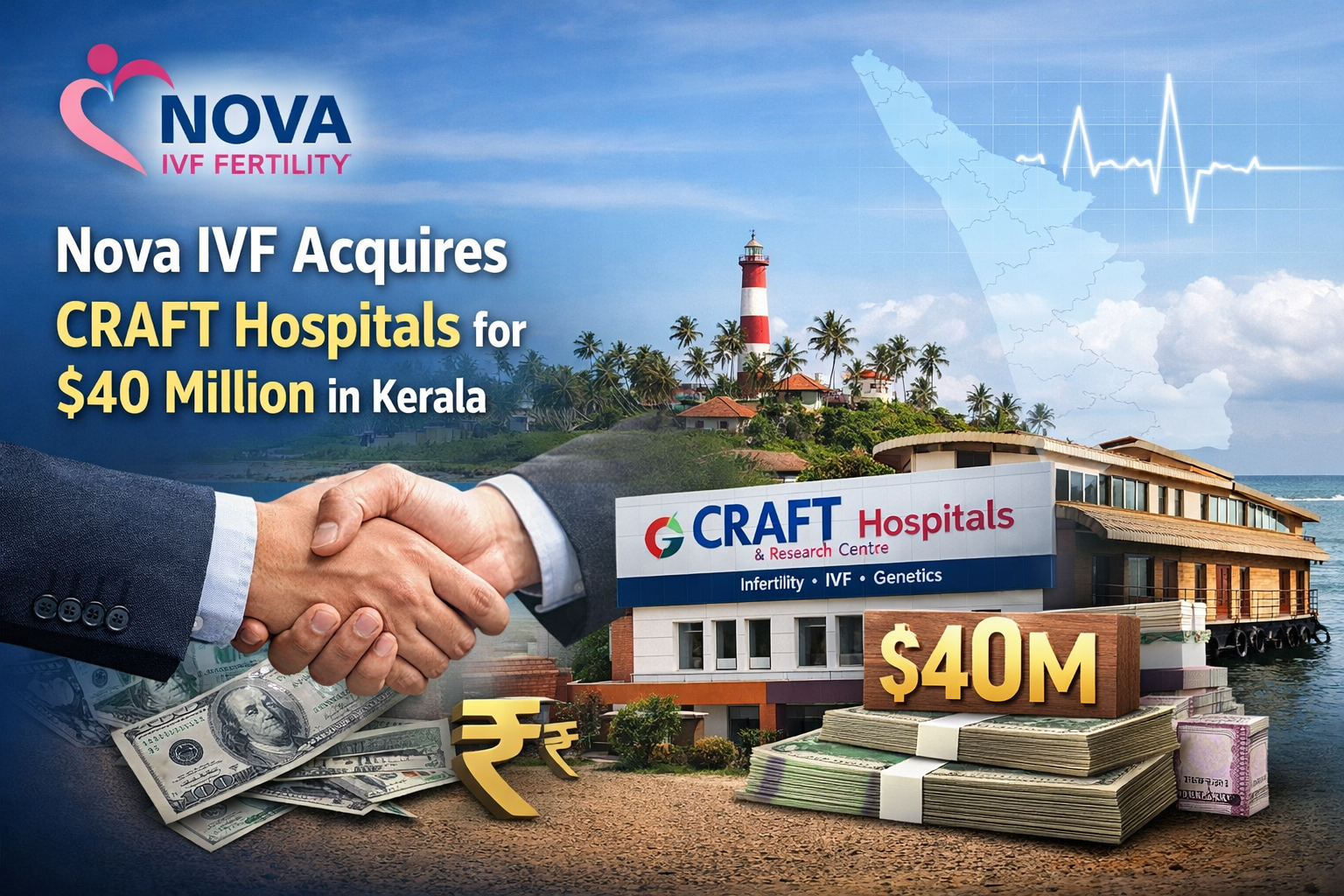 Nova IVF Acquires CRAFT Hospitals for $40 Million to Strengthen Presence in Kerala